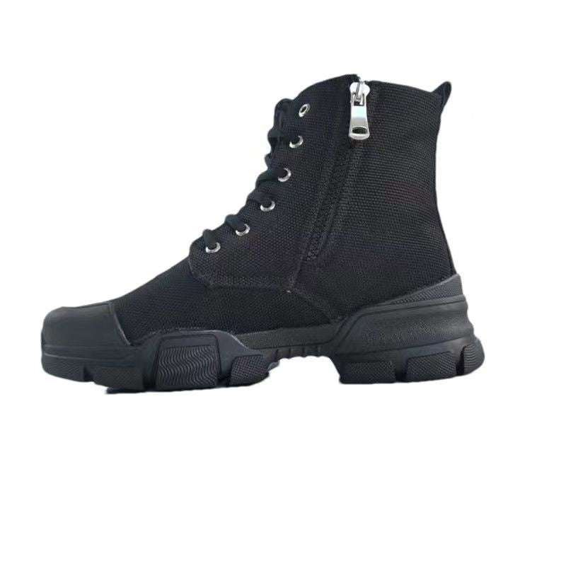 High-top Labor Protection Tooling Canvas Martin Boots Thick Bottom Waterproof